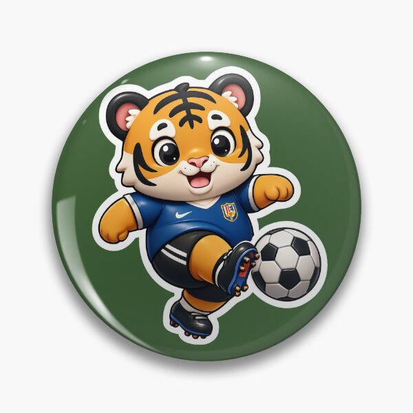 Item preview, Chibi Tiger Soccer Star 3D Sticker designed and sold by krazzyremo.