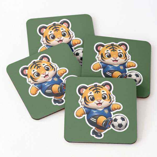 Item preview, Chibi Tiger Soccer Star 3D Sticker designed and sold by krazzyremo.
