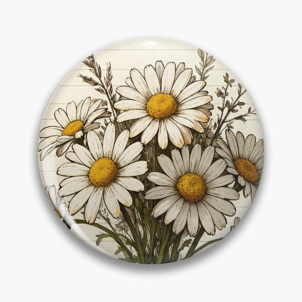 Item preview, Vintage Daisy Bouquet Illustration - Botanical Wildflower Art designed and sold by Darlin8888.