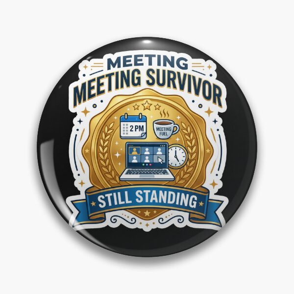 Item preview, Meeting Survivor Funny Office Humor Design designed and sold by Pixel Analytics.