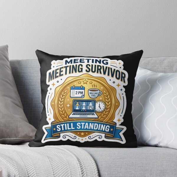 Item preview, Meeting Survivor Funny Office Humor Design designed and sold by Pixel Analytics.