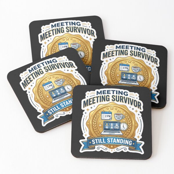 Item preview, Meeting Survivor Funny Office Humor Design designed and sold by Pixel Analytics.