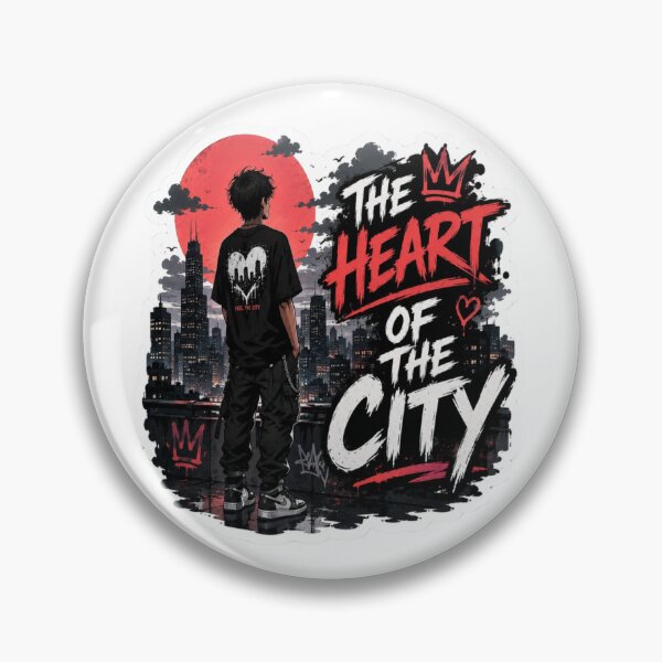 Item preview, The Heart of the City – Urban Back View Sticker designed and sold by Genzfirevibes.