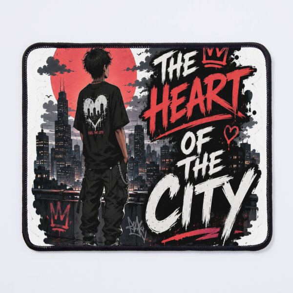 Item preview, The Heart of the City – Urban Back View Sticker designed and sold by Genzfirevibes.
