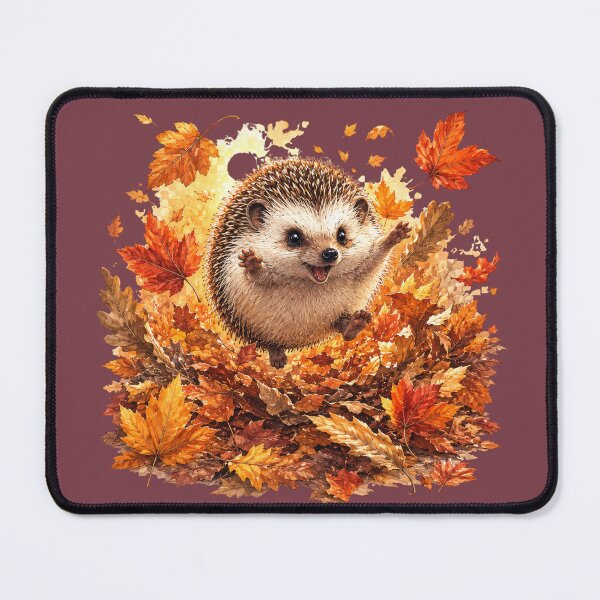 Item preview, Autumn Hedgehog Fall Leaves Cottagecore  designed and sold by MagicMakerPh⭐⭐⭐⭐⭐.
