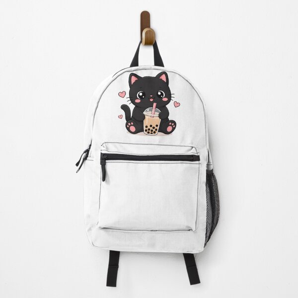 Item preview, Cute Black Cat Boba Sticker | Kawaii Bubble Tea Cat designed and sold by Moodexa.