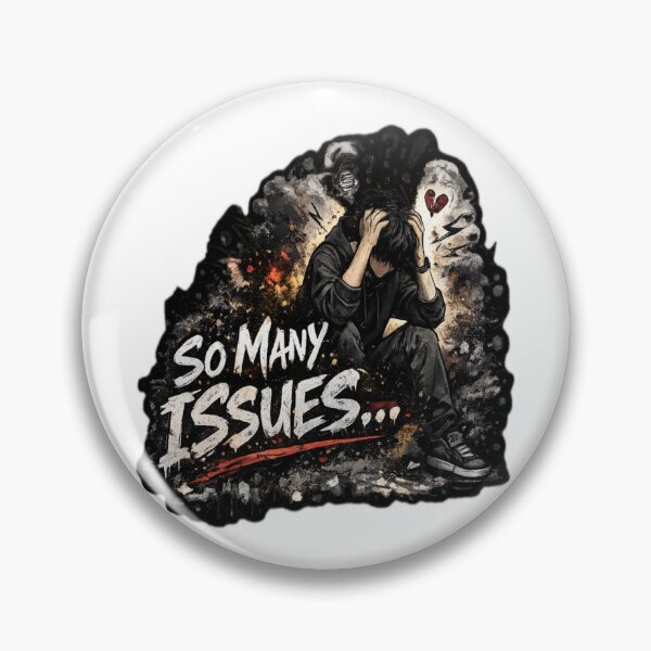 Item preview, So Many Issues – Broken Mind Aesthetic Sticker designed and sold by Genzfirevibes.
