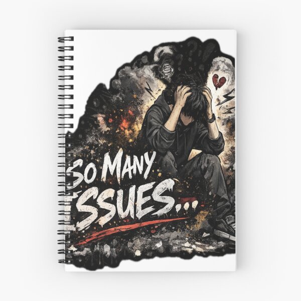 Item preview, So Many Issues – Broken Mind Aesthetic Sticker designed and sold by Genzfirevibes.
