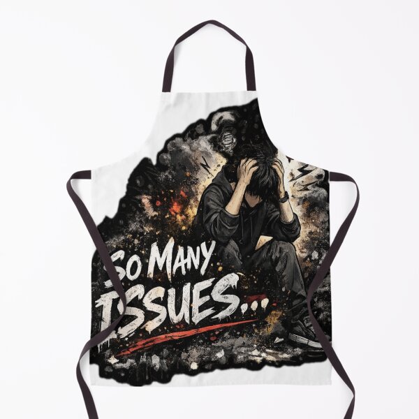 Item preview, So Many Issues – Broken Mind Aesthetic Sticker designed and sold by Genzfirevibes.