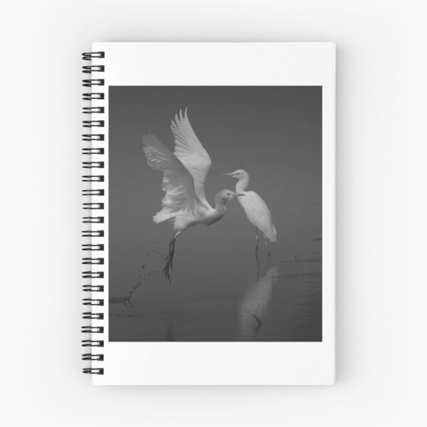 Item preview, Two Egrets Dancing Over Coastal Waters designed and sold by risagradyi.