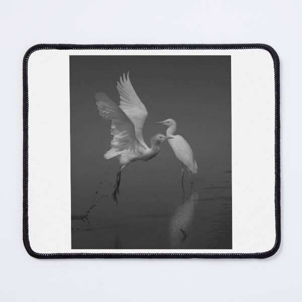 Item preview, Two Egrets Dancing Over Coastal Waters designed and sold by risagradyi.