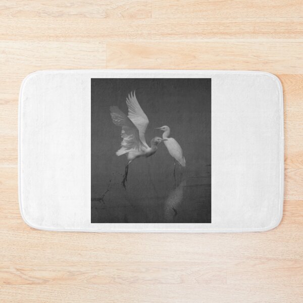 Item preview, Two Egrets Dancing Over Coastal Waters designed and sold by risagradyi.