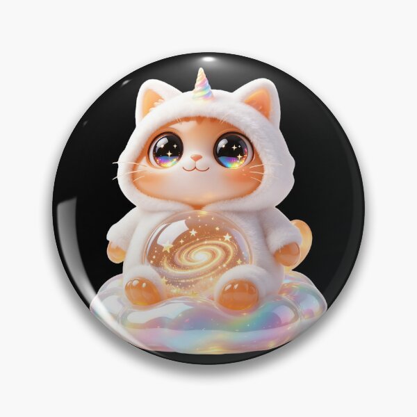 Item preview, Emerald Cat - Magical Unicorn Dream: The Starry Rainbow Guardian designed and sold by ABYSSLAB.