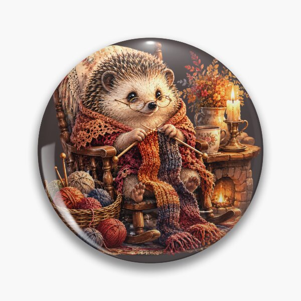 Item preview, Knitting Hedgehog Cozy Cottagecore  designed and sold by MagicMakerPh.