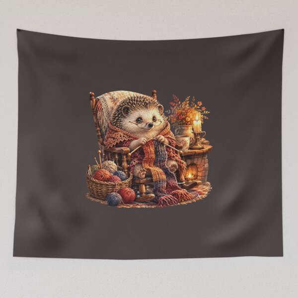Item preview, Knitting Hedgehog Cozy Cottagecore  designed and sold by MagicMakerPh.