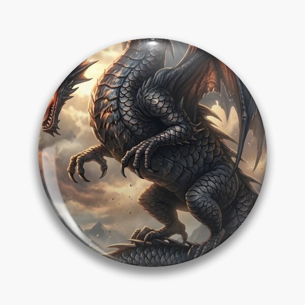 Item preview, Stormfire Dragon of the Ruined Peaks designed and sold by DragonSerpent Ink.
