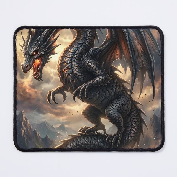 Item preview, Stormfire Dragon of the Ruined Peaks designed and sold by DragonSerpent Ink.
