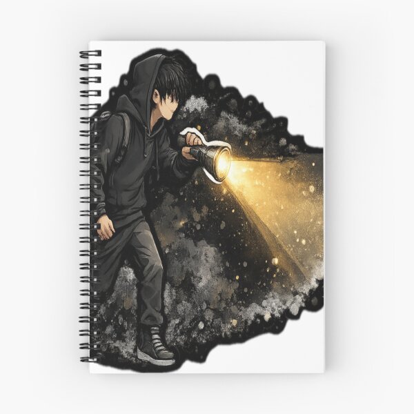 Item preview, Lost in Search – Flashlight Explorer Sticker designed and sold by Genzfirevibes.