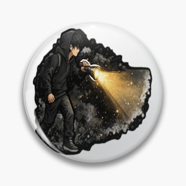 Item preview, Lost in Search – Flashlight Explorer Sticker designed and sold by Genzfirevibes.