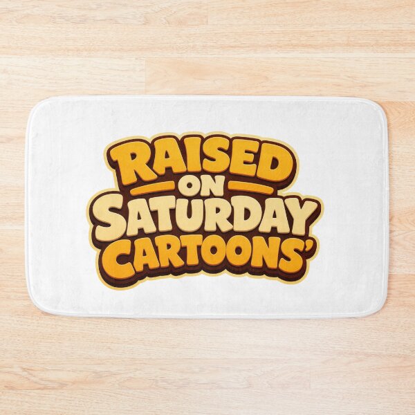 Item preview, Raised on Saturday Cartoons Retro 90s Nostalgia Typography Tee Sticker Millennial Gift designed and sold by sharifex.