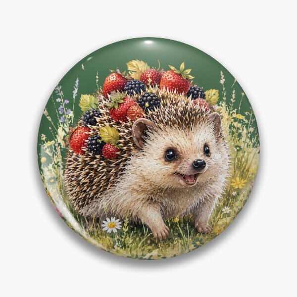 Item preview, Berry Harvest Hedgehog Cottagecore Woodland  designed and sold by MagicMakerPh.