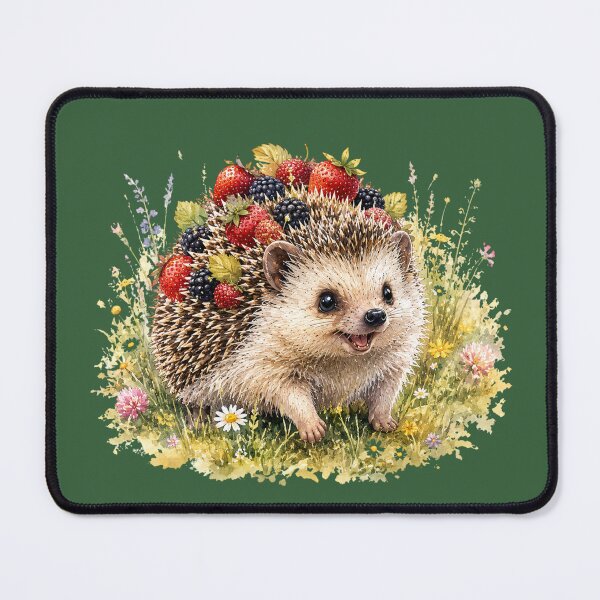 Item preview, Berry Harvest Hedgehog Cottagecore Woodland  designed and sold by MagicMakerPh⭐⭐⭐⭐⭐.