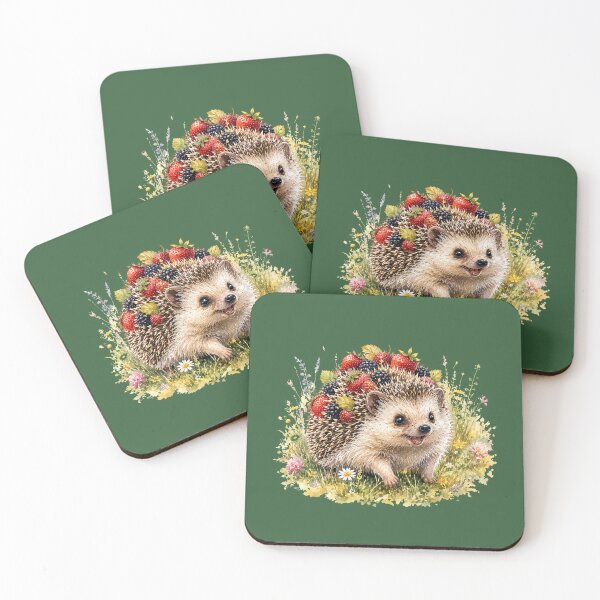 Item preview, Berry Harvest Hedgehog Cottagecore Woodland  designed and sold by MagicMakerPh.