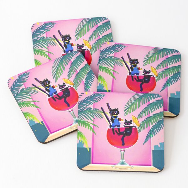 Item preview, Cool Black Cats Tropical Cocktail designed and sold by BLUESKY11a.