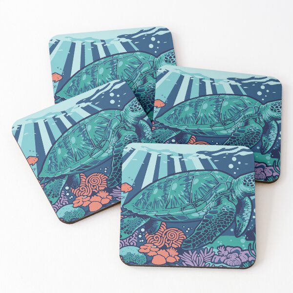 Item preview, Sea Turtle Floating in Deep Blue Ocean designed and sold by BHP Studio.