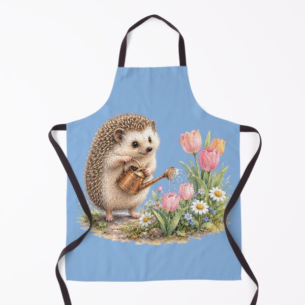 Item preview, Gardening Hedgehog Flower Garden Cottagecore  designed and sold by MagicMakerPh⭐⭐⭐⭐⭐.