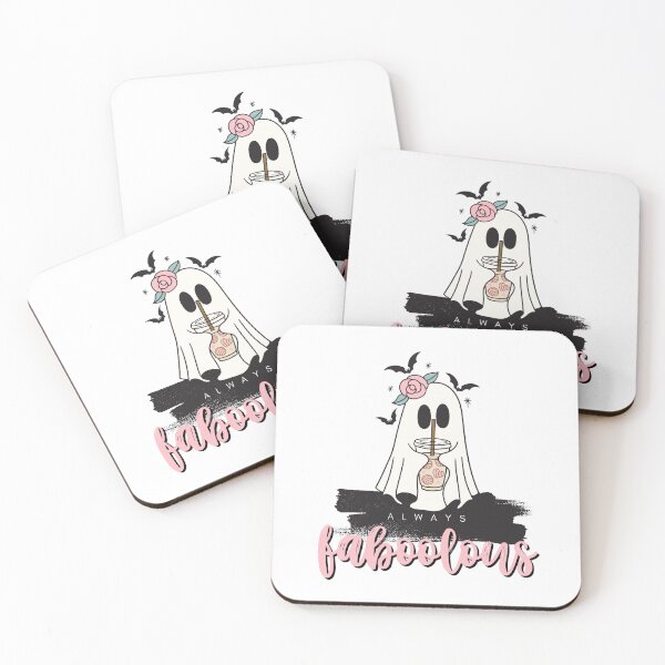 Item preview, Always Faboolous Cute Pastel Ghost Iced Coffee Halloween Pun designed and sold by ConfuseLab Shop.