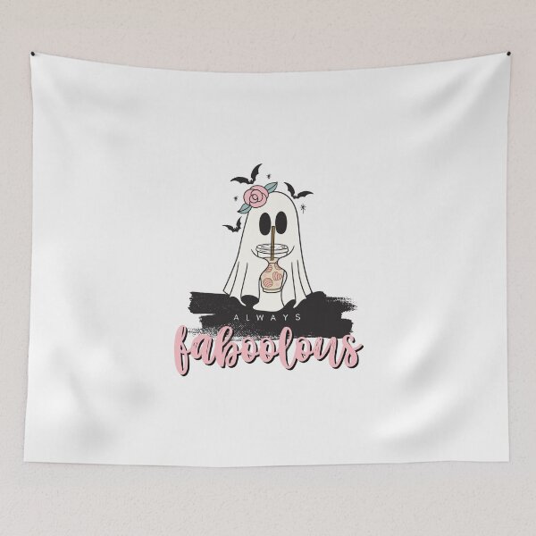 Item preview, Always Faboolous Cute Pastel Ghost Iced Coffee Halloween Pun designed and sold by ConfuseLab Alt.