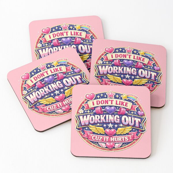 Item preview, I Don't Like Working Out Cuz It Hurts, Cute Kawaii Y2K Gym Humor designed and sold by graphic-genie.