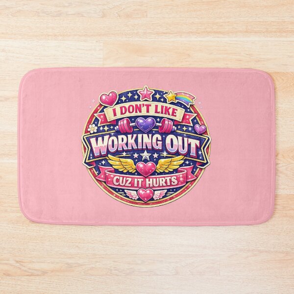 Item preview, I Don't Like Working Out Cuz It Hurts, Cute Kawaii Y2K Gym Humor designed and sold by graphic-genie.