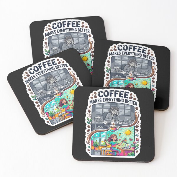 Item preview, Coffee Makes Everything Better Funny Coffee Design designed and sold by Pixel Analytics.