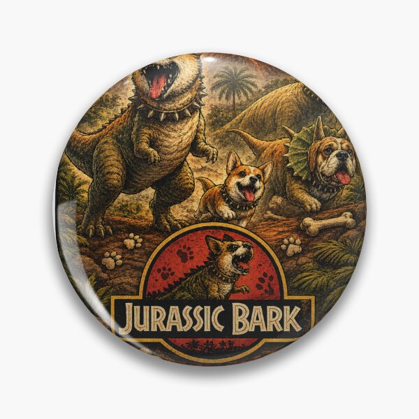 Item preview, Jurassic Bark Funny Dinosaur Dog Parody designed and sold by thesmokeydogs.