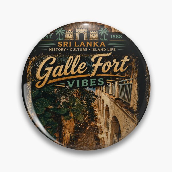 Item preview, Galle Fort Vibes – Colonial Courtyard Café Vintage T-Shirt Design designed and sold by GooniSL.