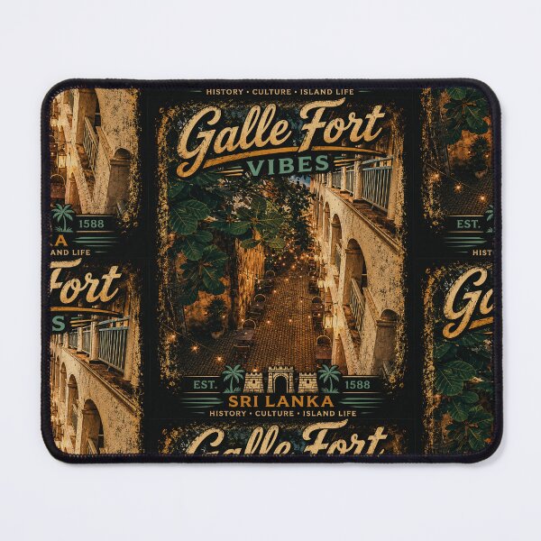 Item preview, Galle Fort Vibes – Colonial Courtyard Café Vintage T-Shirt Design designed and sold by GooniSL.