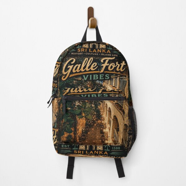 Item preview, Galle Fort Vibes – Colonial Courtyard Café Vintage T-Shirt Design designed and sold by GooniSL.