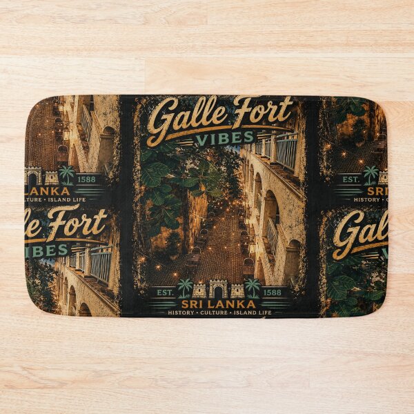 Item preview, Galle Fort Vibes – Colonial Courtyard Café Vintage T-Shirt Design designed and sold by GooniSL.