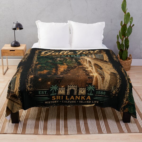 Item preview, Galle Fort Vibes – Colonial Courtyard Café Vintage T-Shirt Design designed and sold by GooniSL.