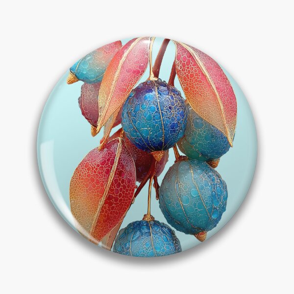 Item preview, Ethereal Glowing Blue Berries with Dew Drops designed and sold by colorful-white.