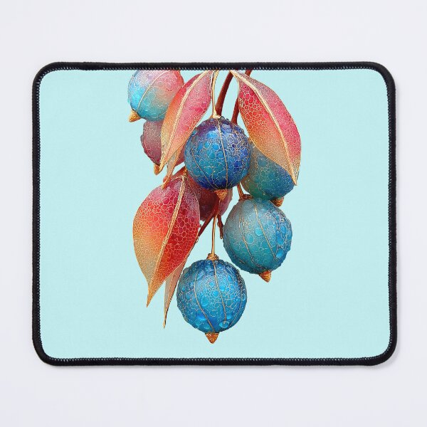Item preview, Ethereal Glowing Blue Berries with Dew Drops designed and sold by colorful-white.