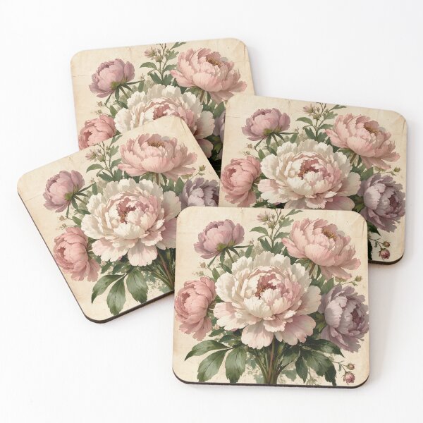 Item preview, Vintage Peony Bouquet Illustration - Antique Botanical Floral Art designed and sold by Darlin8888.