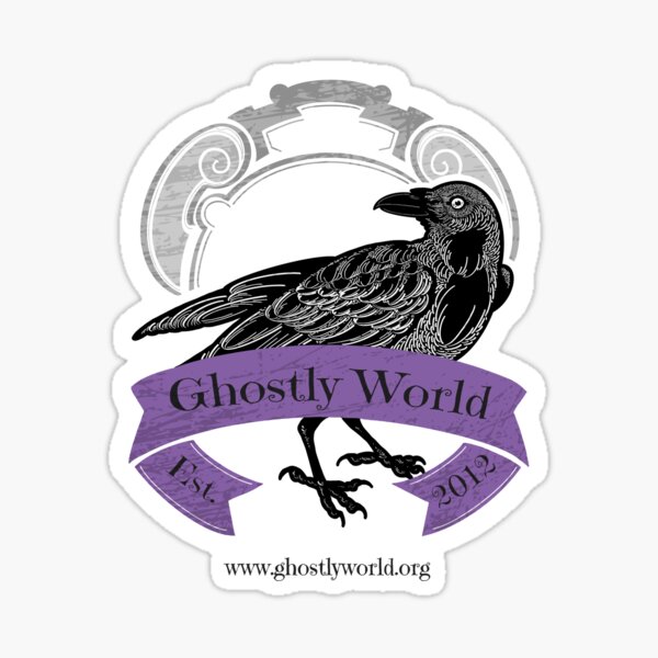 Artikelvorschau, Ghostly World Rustic Logo (Lila) Dunkler Text entworfen und verkauft von GhostlyWorld.