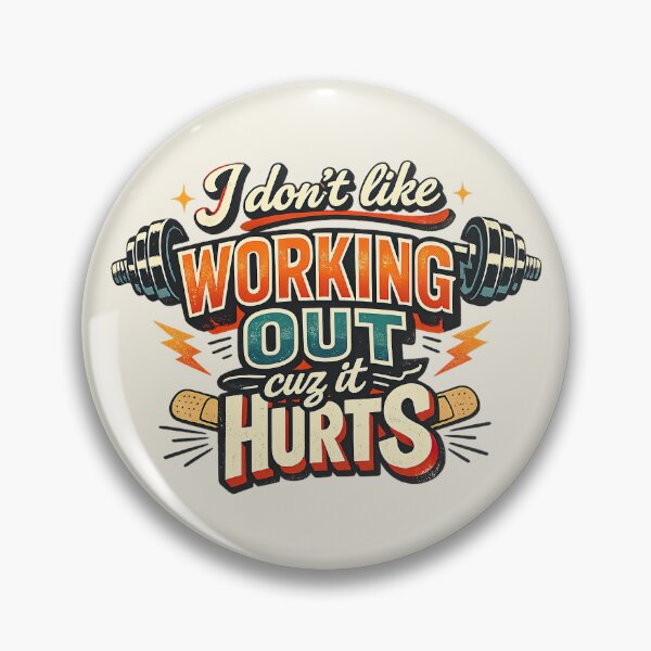 Item preview, I Don't Like Working Out Cuz It Hurts, Funny Retro Gym designed and sold by graphic-genie.