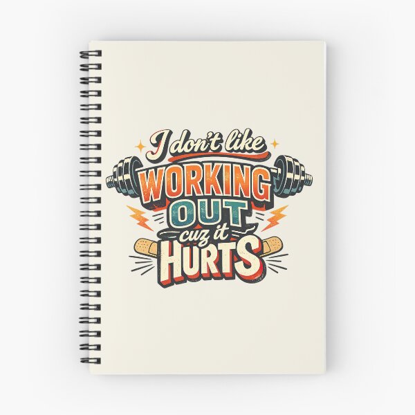 Item preview, I Don't Like Working Out Cuz It Hurts, Funny Retro Gym designed and sold by graphic-genie.