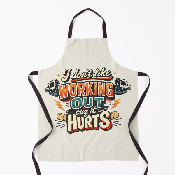 Item preview, I Don't Like Working Out Cuz It Hurts, Funny Retro Gym designed and sold by graphic-genie.