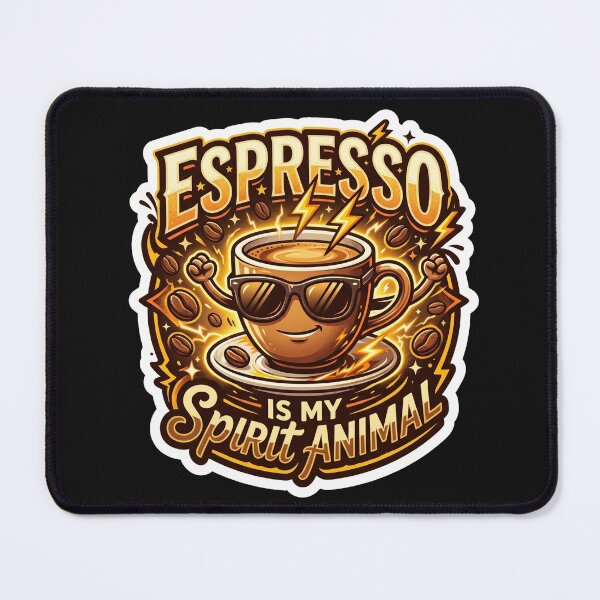 Item preview, Espresso Is My Spirit Animal Funny Coffee Lover Design designed and sold by Pixel Analytics.