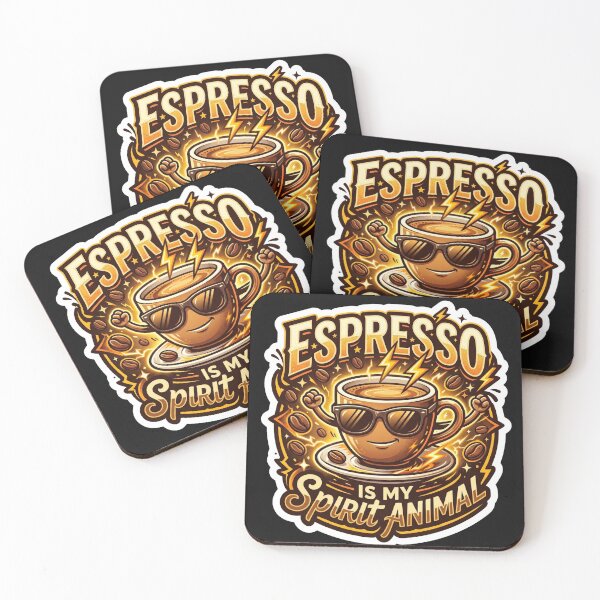 Item preview, Espresso Is My Spirit Animal Funny Coffee Lover Design designed and sold by Pixel Analytics.